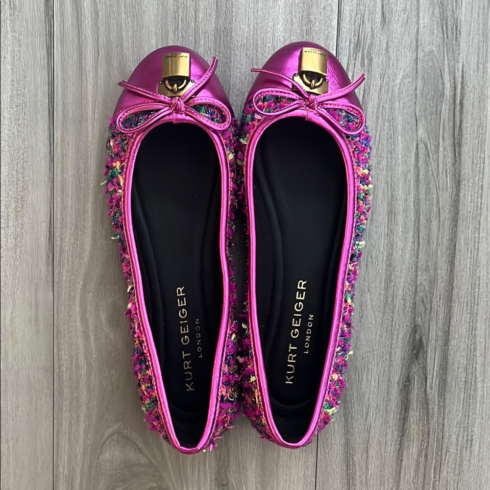NWOT Kurt Geiger Pink Ballet Flats 6.5